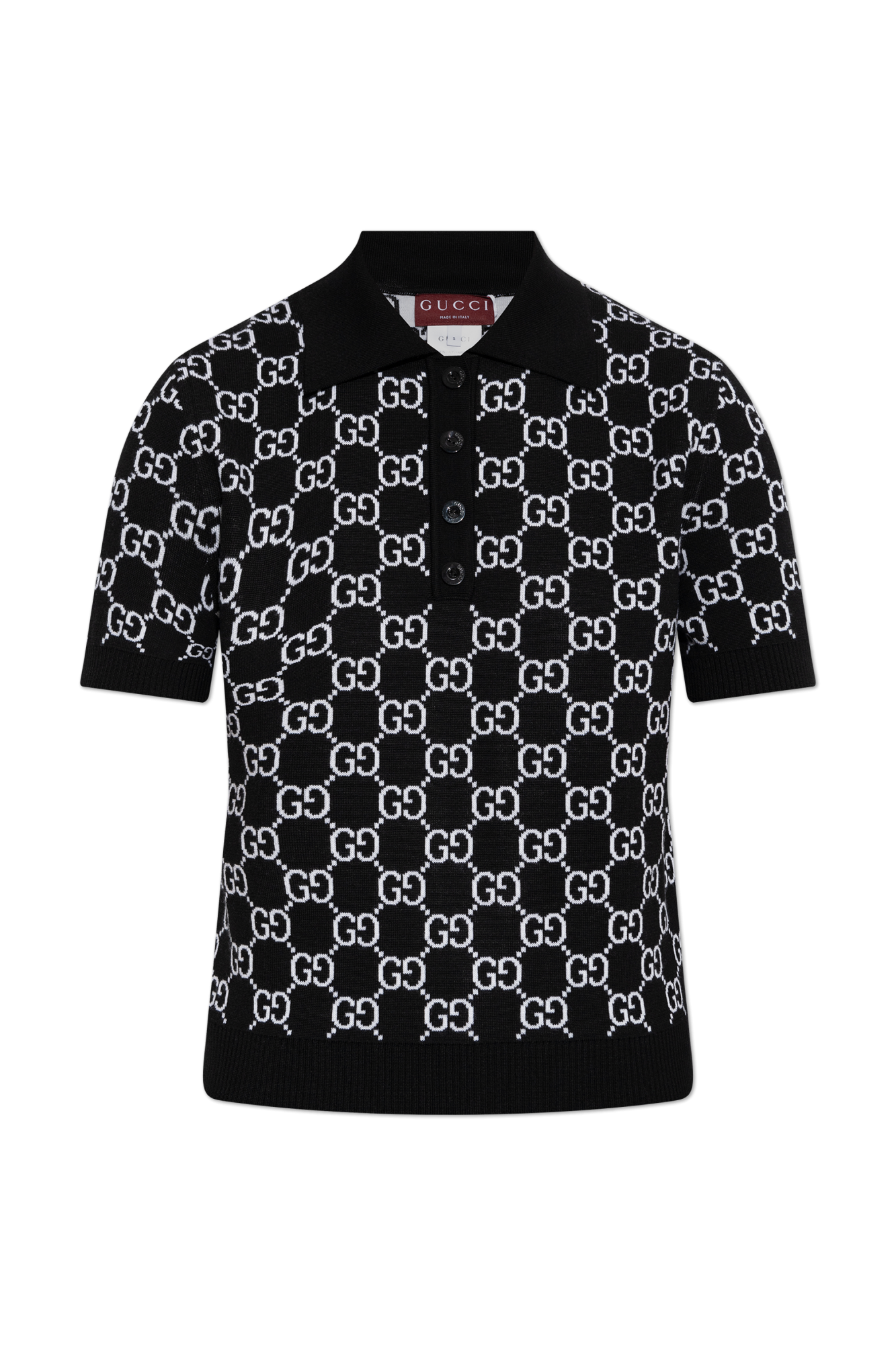 2024年 お歳暮・冬ギフト特集 Wełniane Czarny polo Polska Vitkac - Gucci `GG` wzorem ze メンズウェア